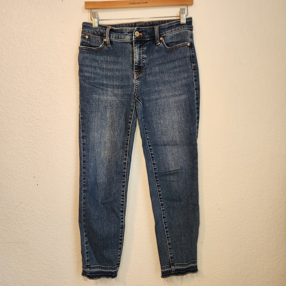 Talbots Slim Ankle Dark Blue Jeans, Size 4P